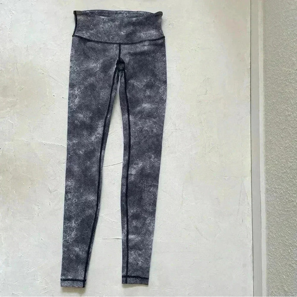 Lululemon Wunder Under Pant III In Diffusion White Black Size 4 - Picture 2 of 10